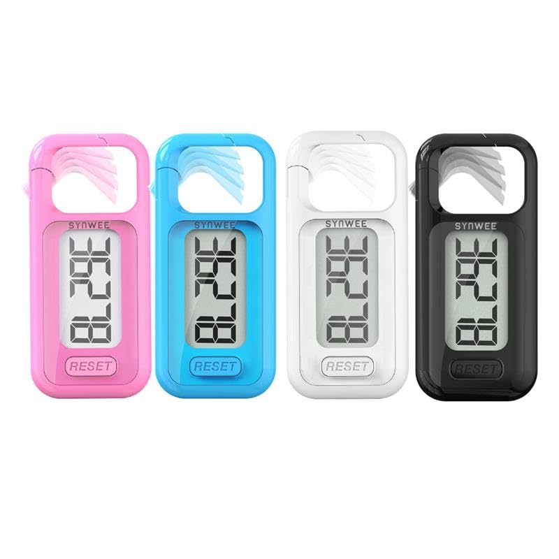 [Australia] - 3D Pedometer for Walking ‚Äì Simple Step Counter with Clip, Large Display & Reset Button ‚Äì No Bluetooth or App Needed ‚Äì Portable Step Tracker for Adults and Seniors (Pink) 