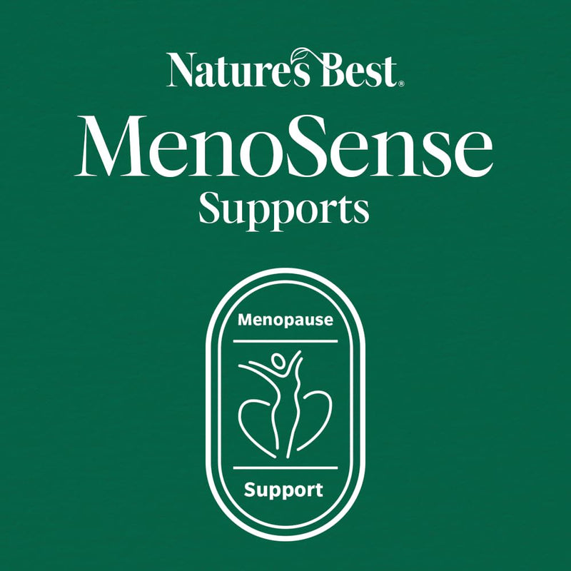 Nature’s Best Menosense -Women's Health Supplement with Hops, SOYA Isoflavones & Sage - Cognitive Function & Botanical Blend - 60 Vegan Tablets (2 Month Supply)