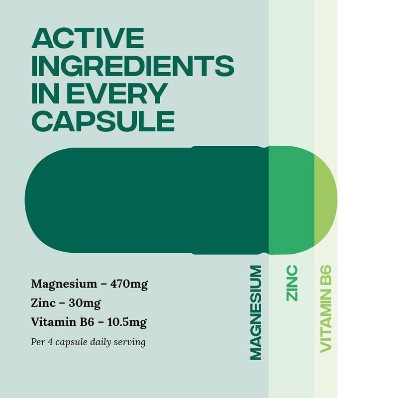Reflex Nutrition Zinc & Magnesium - Normal Muscle Function & Protein Synthesis Support - Reduce Tiredness and Fatigue - Essential Mineral Magnesium Supplements & Zinc Supplements (100 Capsules, Vegan)
