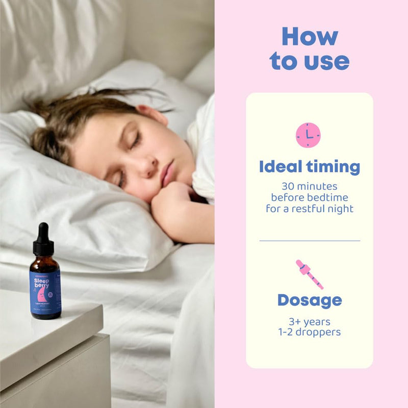 JoySpring SleepBerry Kids Melatonin 3mg Drops, Berry, 1 fl oz, 30 Ct (Pack of 2) 1 Fl Oz (Pack of 2)