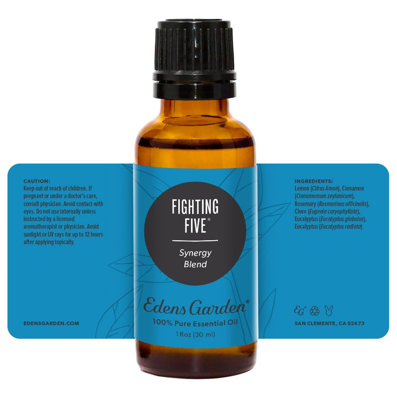 Edens Garden Fighting Five Essential Oil Blend- 100% Pure Premium Grade, Undiluted, Natural, Therapeutic, Aromatherapy, The Best for Candle, Laundry, Humidifiers 30 ml (1 fl oz) 1 Fl Oz (Pack of 1)