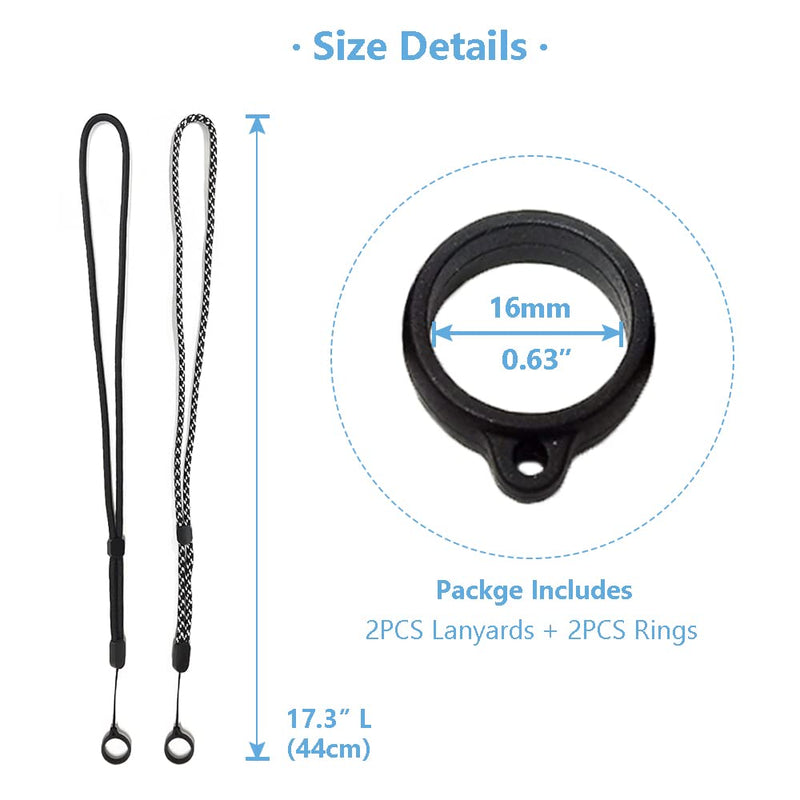 [Australia] - Peritoneal Transfer Set Holder - Abdomen Tube Support Shower Belt, Adjustable Neck Belt Cord with 16mm Silicone Rings (2PCS Lanyards + 2PCS 16mm Rings) 
