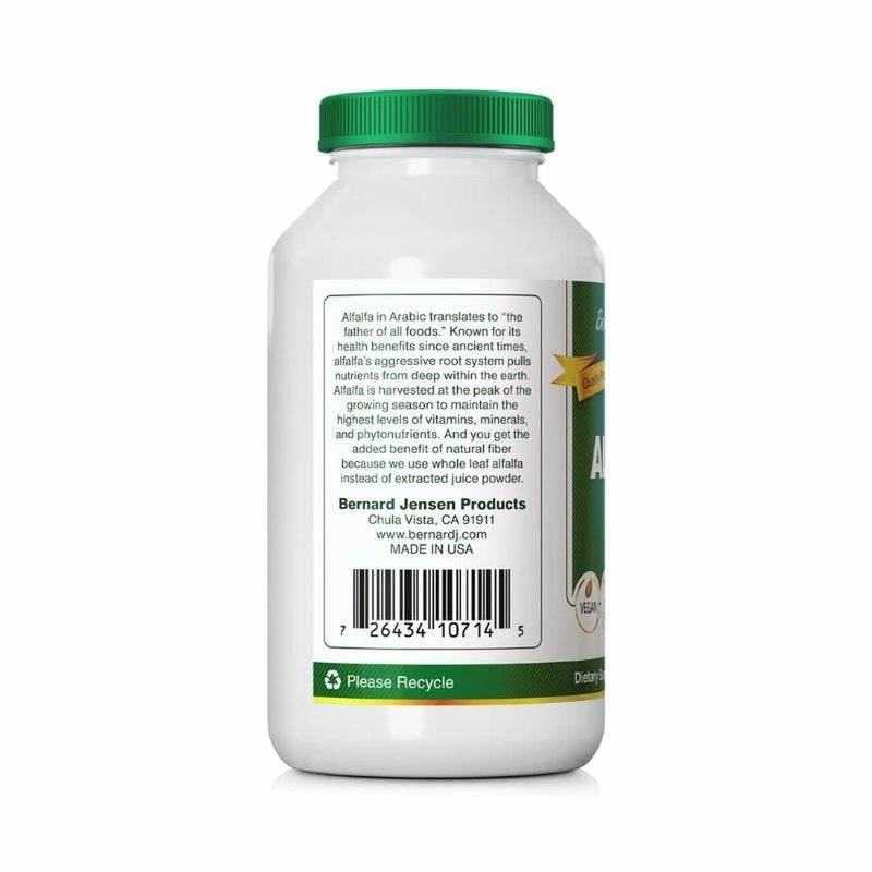 [Australia] - Bernard Jensen's Alfalfa Leaf Tablets - 625mg - 500 Tablets 