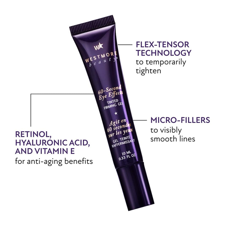 [Australia] - Westmore Beauty 60 Second Eye Effects - Eye Tightening Serum Instant - Instant Eye Tightener - Instant Eye Bag Remover Puffiness - Instant Firming Eye Cream - Instant Face Lift Serum 