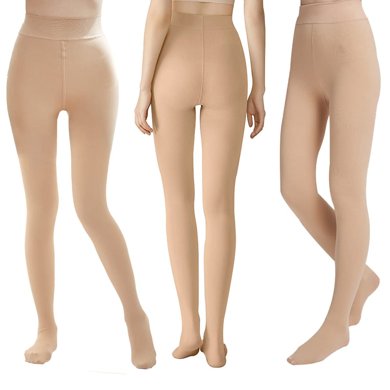 [Australia] - YISEMEYA 2 Pairs Medical Long Compression Stockings for Women, 20-30mmHg Women's Support Stockings, Opaque Toe Wrap, Women's Compression Tights, Great Support for Varicose Veins, Edema L 