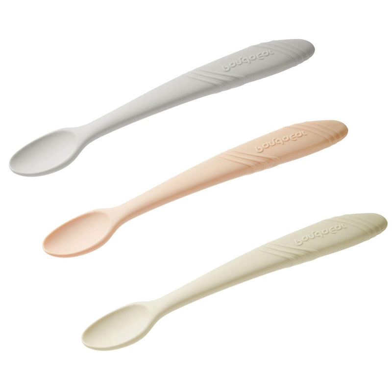 [Australia] - PandaEar 7 Pack Silicone Baby Feeding Spoons, First Stage Training Spoon Infant Utensils Feeding Supplies, BPA Free Gum-Friendly Soft Tip Baby Led Weaning Spoon 