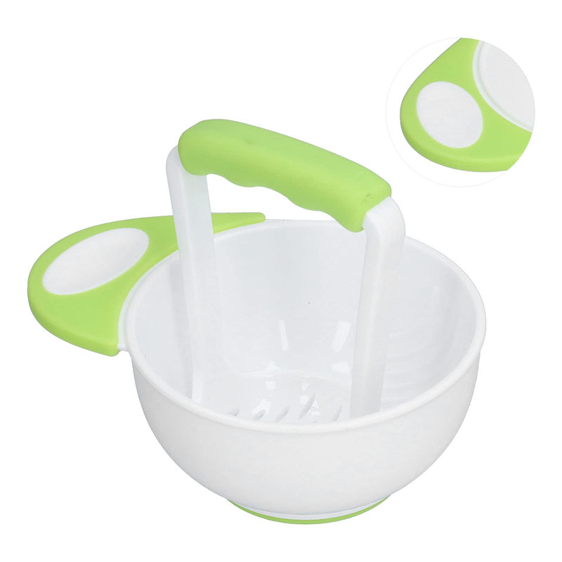 [Australia] - Baby Food Mash Bowl, Convenient Professional Easy Use Anti Scalding Baby Food Masher Bowl Set for Baby Food Mash Bowl for Make Vegetable Puree Fruit Puree 