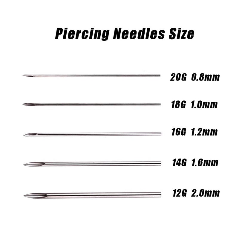 [Australia] - Piercing Needles - LQ 100Pcs 16G Body Piercing Needles Disposable Professional Piercing Needles for Body Ear Navel Nose Lip Nipple (16G 100PC) 16G 100PC 