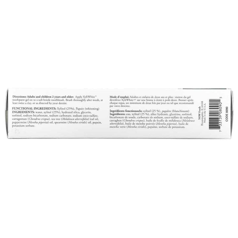 [Australia] - NOW Solutions, Xyliwhiteâ„¢ Toothpaste Gel, Refreshmint, Cleanses and Whitens, Fresh Taste, 6.4-Ounce (Pack of 4) 