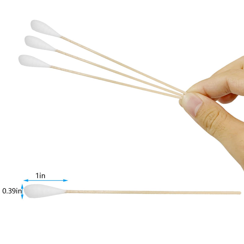 6 Inch Long Cotton Swabs (Large Size) 200pcs for Pets, Gun Cleaning or Makeup 200 - PawsPlanet Australia