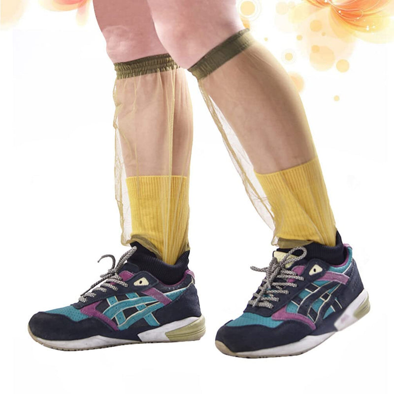 [Australia] - BESPORTBLE Anti Mosquito Net Leg Gaiters Sleeves Feet Protector Support Bug Pants for Outdoor Fishing Hunting Jungle - Green 