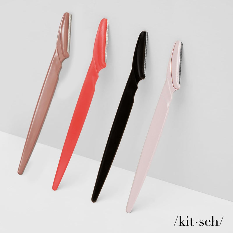 [Australia] - Kitsch Dermaplaning Tool - Face Razors for Women and Men, Eyebrow Trimmer & Face Shaver for Women, Facial Hair Removal for Women and Men, Dermaplane Razor for Women Face, 12 pc (Terracotta) Terracotta 