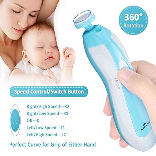 [Australia] - Baby Electric Nail File, 8 in 1 Safe Baby Nail Trimmer, Baby Nail Clippers with 6 Grinding Heads, Baby Nail Care Kit for All Ages 