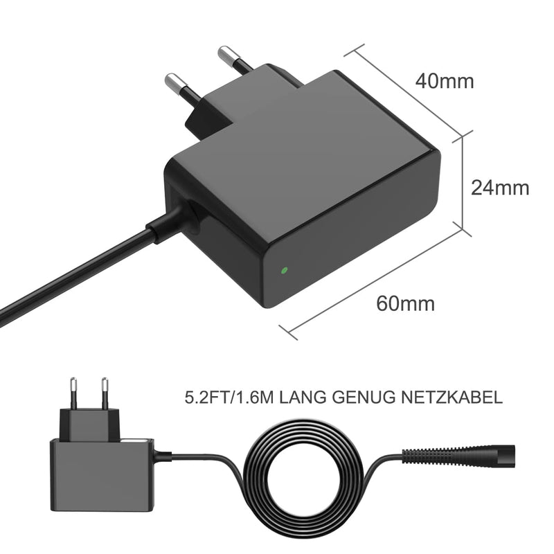 [Australia] - 12V charging cable for Braun shaver series 9 8 7 6 5 3 1 & Silk-epil 9 7 5 adapter power supply type 492 5544 5542 charger charging cable for Braun S1 S5 S6 S7 S8 S9 power cable trimmer shaver charger 