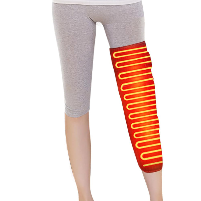 Woolala Heated Leg Warmer, Electric Heating Pad for Thigh & Knee & Calf | Therapy Heated Knee Brace Calf Warmer for Better Circulation, Pain Relief, Adjustable Size for Left or Right