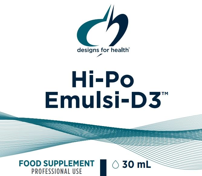 Designs for Health Hi-Po Emulsi-D3 - Vitamin D Drops - High Potency Liquid Vitamin D3, 2,000 IU per Drop - Bones, Teeth & Immune Support - Vegetarian, Non-GMO, Gluten Free, Dairy Free - 30 ml