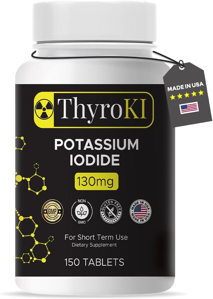[Australia] - Potassium Iodide Tablets - 130mg Iodine Tablets for Radiation Exposure | USA Made Nuclear Fallout Pills KI Pills Yodo Naciente 120 Tablets, 1 Pack) 