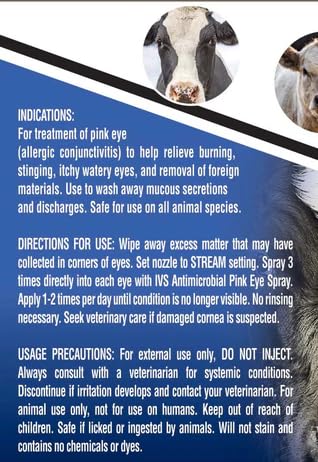 Pink Eye Spray - Eye Spray for All Animals (Dogs, Cats, Livestock and Horses) to Relieve Redness, Irritation, and Discharge - 16-Ounce - PawsPlanet Australia