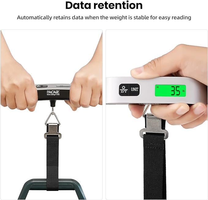 BAGAIL 6 Set Compression Packing Cubes and Digital Luggage Scale