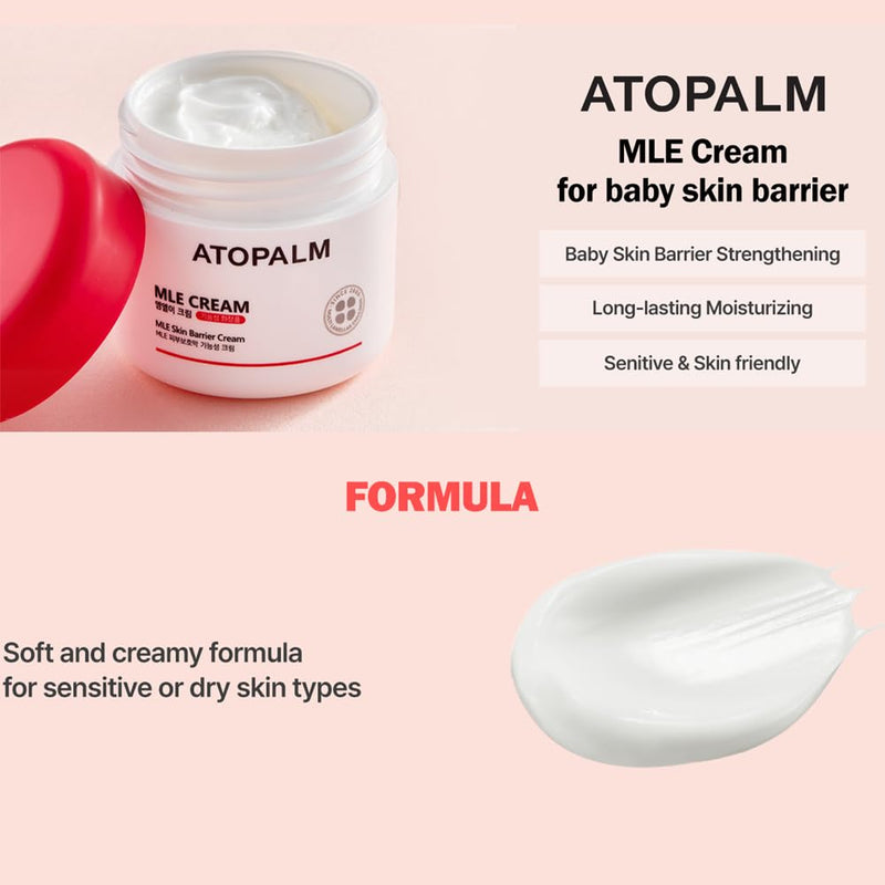 [Australia] - ATOPALM | MLE Eczema Cream | Premium Baby Lotion Newborn | Baby Face and Body Moisturizer for Skin Barrier | Moisturizing Facial Cream for Itchiness & Redness | Korean Skincare | 2.2 fl oz (65ml) 2.2 fl oz (65ml) 