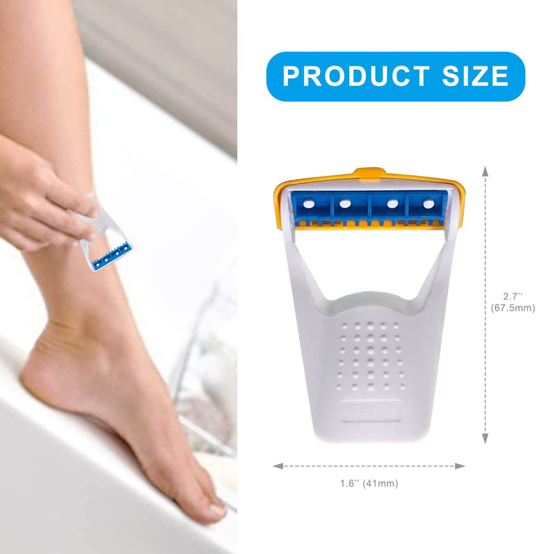 50Pcs Portable Disposable Razors, Skin Blade Razors, Individually Packaged Dry/Wet with Protection Cap, Stainless Steel Single Blade Hair Removal Prep Blade Razors for Women Men for Home&Summer Travel