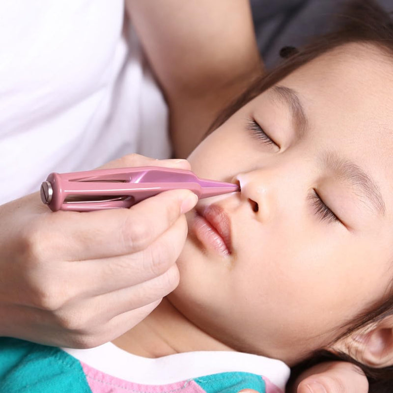 [Australia] - Infant Nose Cleaning Tweezer, Nose Tweezer with LED Light Round-Head Nose Picker Baby Cerumen Remover Nose Navel Clean Tool for Relieves Stuffy Nose 