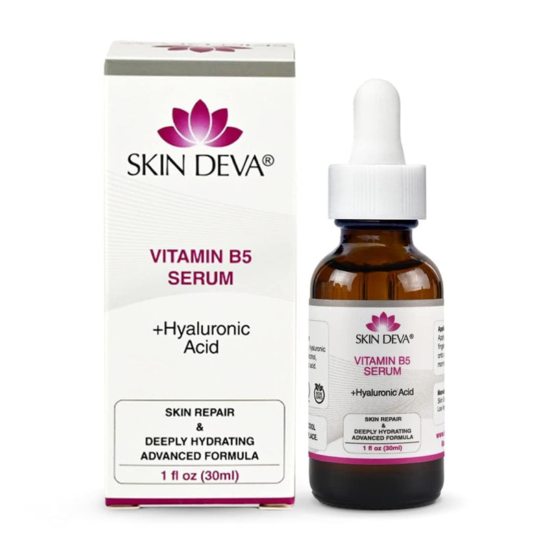 Skin Diva Vitamin B5 + Hyaluronic Acid Serum Multi-Depth Hydration Serum for Plumper, Smoother Skin – Hydrating Facial Serum for Sensitive & Dry Skin, Oil-Free, Lightweight - Pack of 2 1 Fl Oz (Pack of 2)