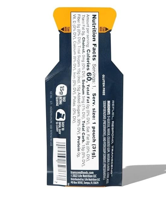 [Australia] - Transcend 15g Glucose Gel - Orange & Strawberry Assortment (12) 