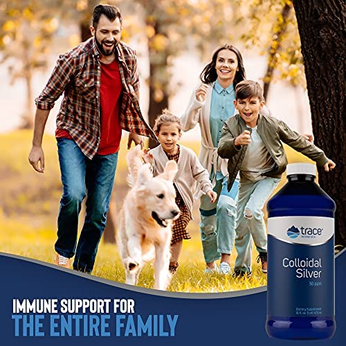 [Australia] - Trace Minerals | Colloidal Silver Liquid | 30 PPM Safe Dose Mineral Supplement, 99.99% Pure, Super-Oxygenated, Vegan | 16 fl oz Bottle (1 Pack) 16 Fl Oz (Pack of 1) 