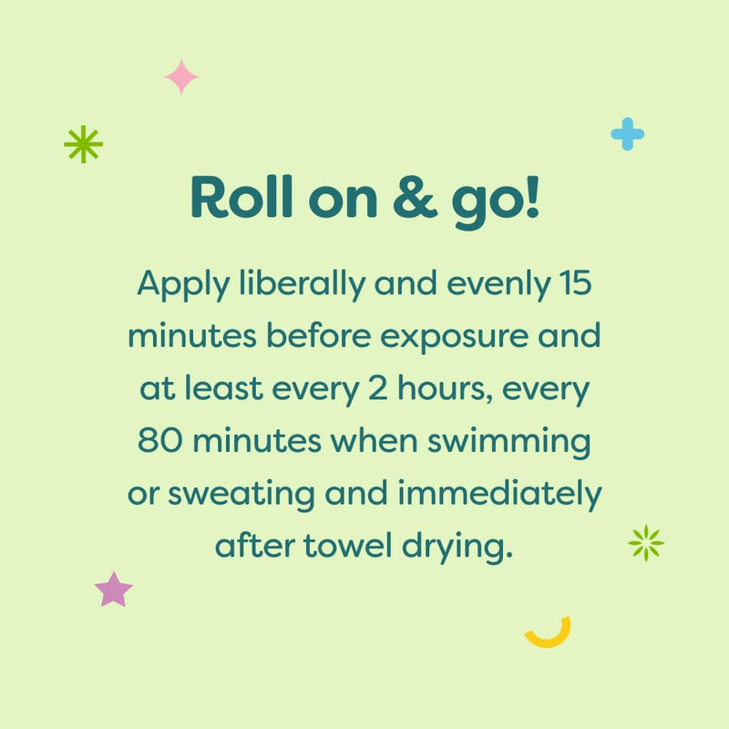 [Australia] - Babyganics SPF 50 Kids Mineral Sunscreen Roller Ball, Totally Tropical | UVA UVB Protection | Octinoxate & Oxybenzone Free | Water Resistant | 2 Pack (3 ounce) 