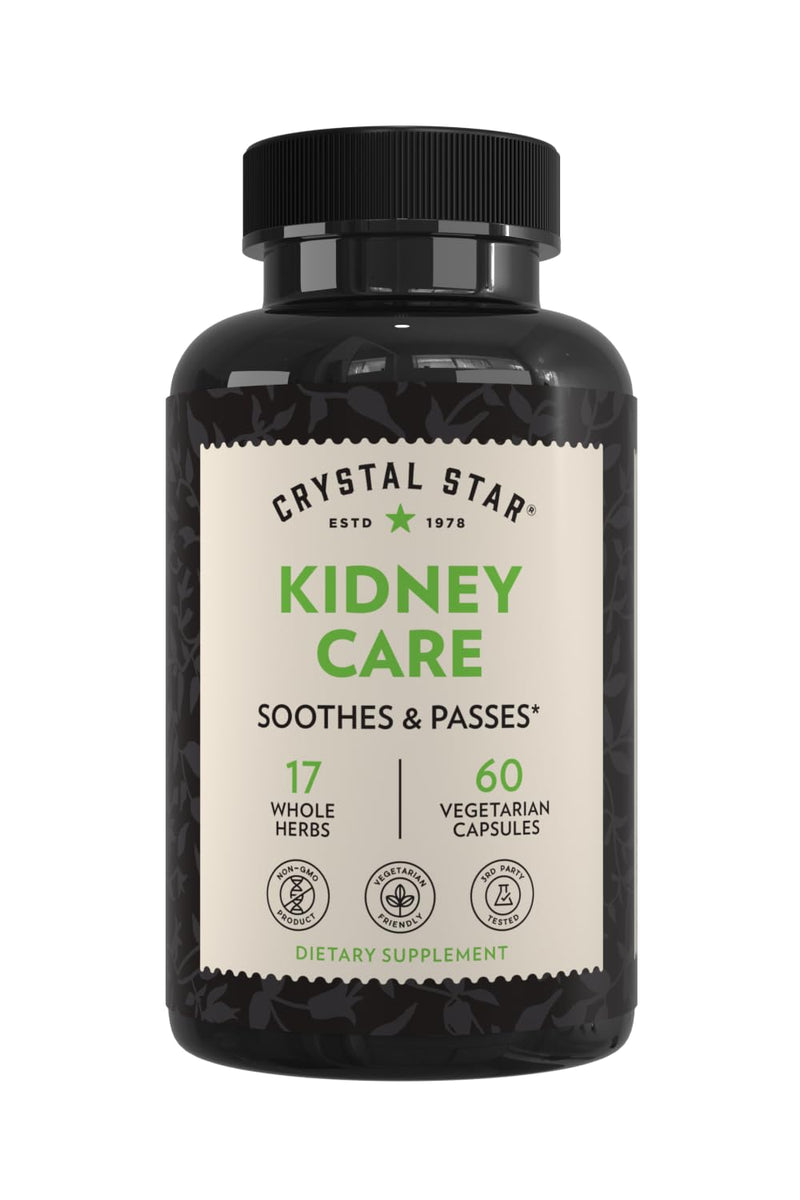 [Australia] - Crystal Star Kidney Care (60 Capsules) ‚Äì Herbal Supplement for Kidney Cleanse, Detox & Support - Stone Root, Gravel Root & Hydrangea Root - Non-GMO 