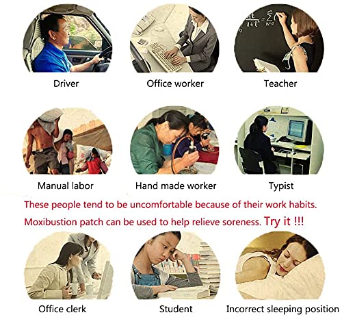 [Australia] - 60pcs Muxibustion Patch Self-Heating Moxa Sticker Chinese Mugwort Leaf Foot Pads Pain Relieve for Neck, Back, Knee, Waist, 7x10cm 