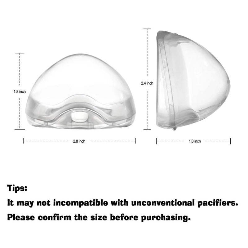 [Australia] - Accmor Pacifier Case, Pacifier Holder Case, Pacifier Container for Travel, BPA Free, Transparent, 2 Pack 2 Count (Pack of 1) 