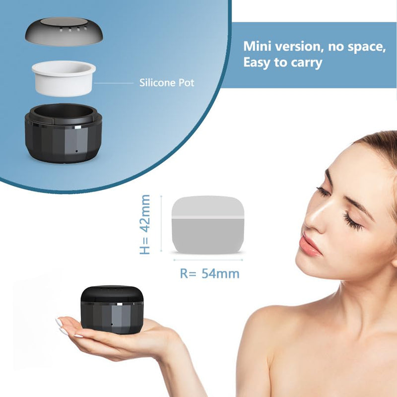 Nose ear wax kit men, Nose Hair Waxing Kit with 50 g Wax, 15 Applicators, 5-10 Times, Ear Hair Removal Kit For Men and Women, Usb Rapid Heating, Constant Temperature, Painless, Black