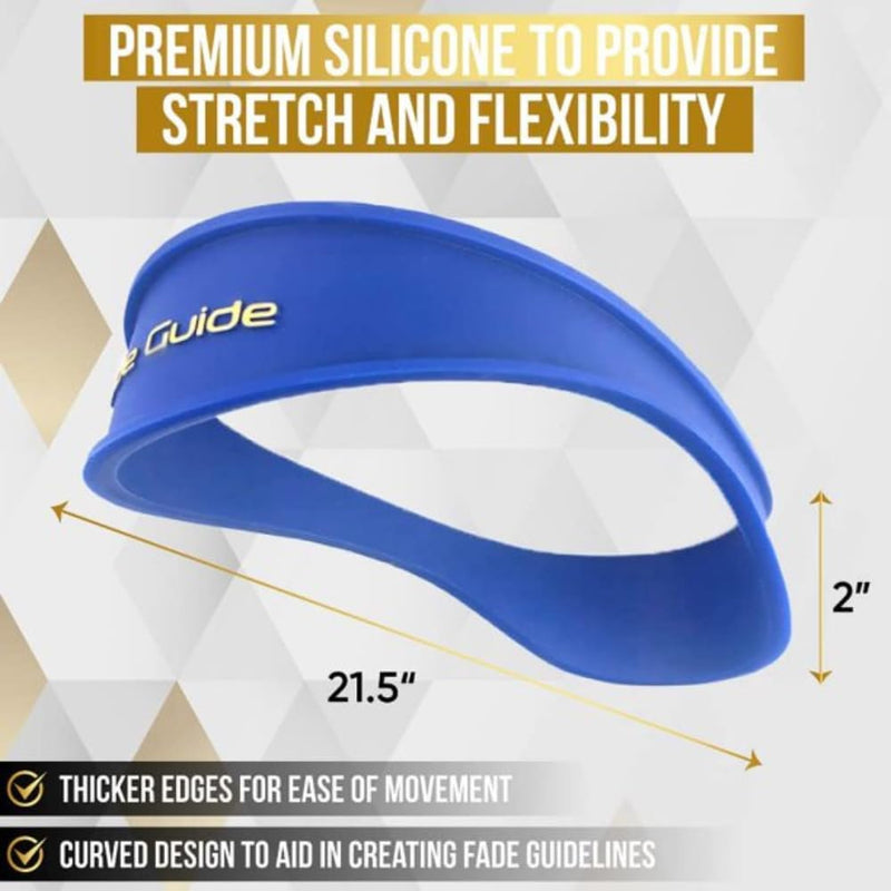 and Neckline Shaving Template | Curved Silicone Band | Great for Creating Skin Fade Guidelines for DIY Haircuts | Fade Haircut Guide for Hair Clippers