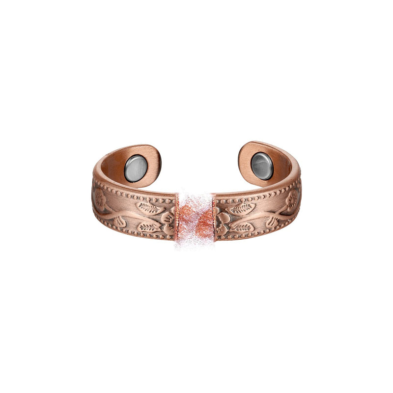 [Australia] - BioMag Magnetic Rings, Pure Copper Rings for Men Women, Adjustable Fingers Thumb Ring Jewelry Gift Copper B-2Pcs 