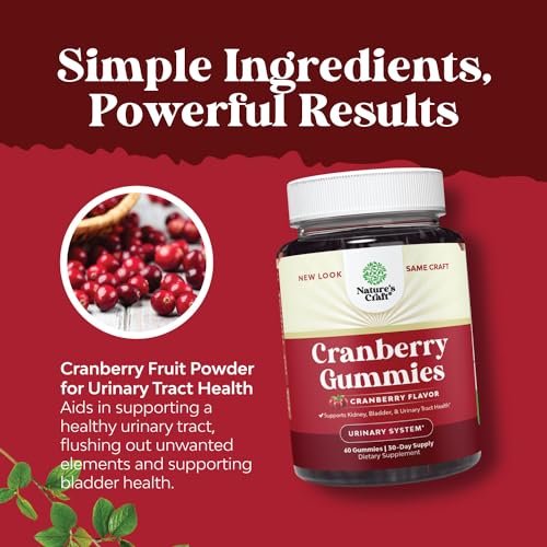 Bundle of Natural Cranberry Gummies for Women and Men and Extra Strength Zinc for Adults - Extra Strength Delicious Antioxidant Cranberry Chews - Chewable Zinc Citrate 50mg Immunity