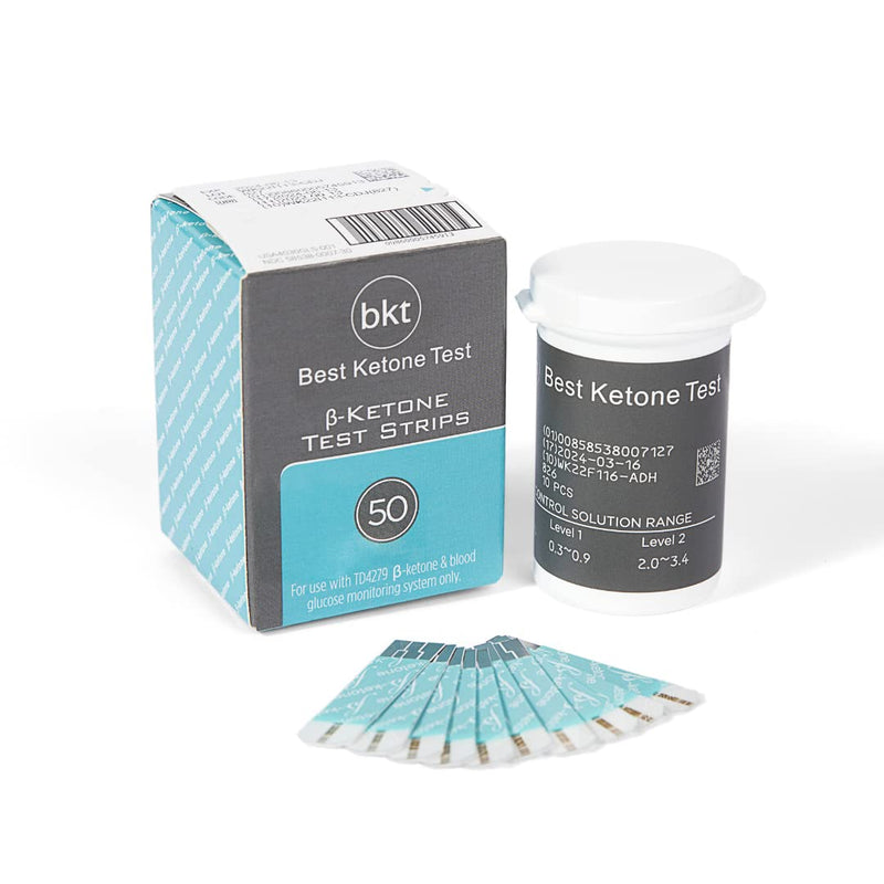 [Australia] - Best Ketone Test | Blood Ketone Test Strips, 50ct | Compatible with BKT Meter and Keto-Mojo Original Bluetooth Meter (TD-4279) NOT for USE with The Keto-MOJO GK+ Meter 