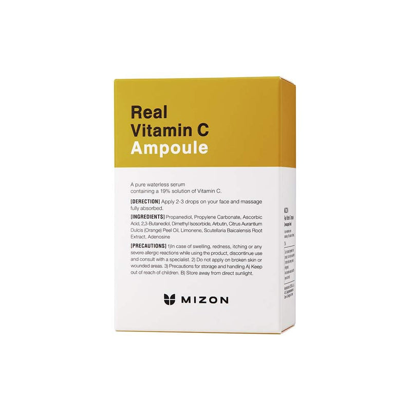 MIZON Real Vitamin C Ampoule, Pure Vitamin C, No Water Added,10 Ingredients, Nutrition, Face Moisturizer (0.51 fl. Oz) 0.51 Fl Oz (Pack of 1)