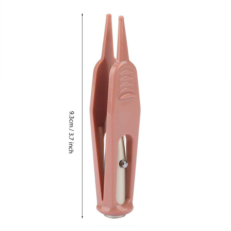[Australia] - Baby Nose Cleaning Tweezers, Round-Head Baby Ear Nose Navel Cleaner Clip Tool with LED Light, Plastic Plier for Toddler 