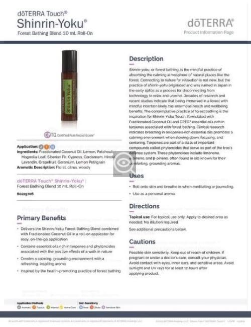 doTERRA Touch Shinrin-Yoku Forest Bathing Blend 10 mL Roll-On