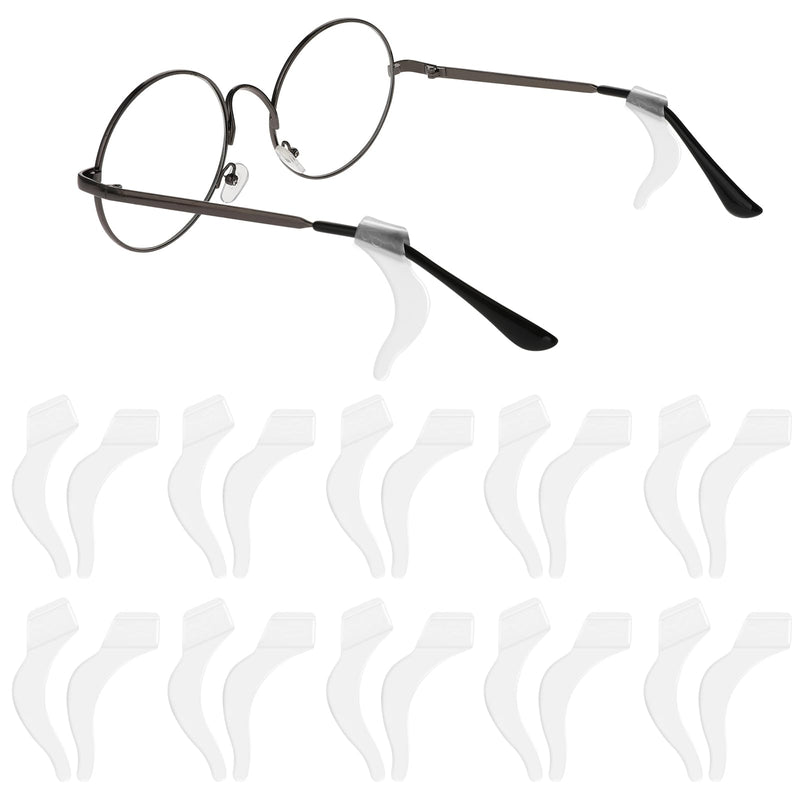 [Australia] - Glasses Ear Hooks Anti-Slip Silicone Glasses Ear Hooks Gjixni 10 Pairs of Glasses Holder Soft Hook Holder Non-Slip Holder Glasses Hanger Comfort Covers Hanger Tips for Sunglasses (Transparent) 