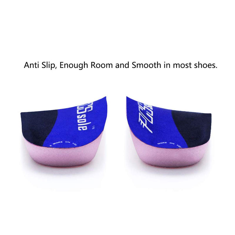 [Australia] - PCSsole 3/4 Orthopedic Insoles for Flat Feet, Plantar Fasciitis, Heel Spurs, Half Shoe Insoles with High Arch, Shoe Insoles Relieve Heel Pain for Women & Men EU43-46 Blue 