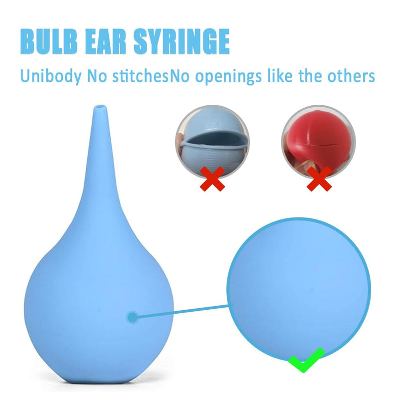 [Australia] - 3 Pack Hand Bulb Ear Syringes, Soft Reusable Rubber Suction Ear Bulb Syringe Ball, Baby Ear Cleaning Bulb, Ear Washing Squeeze Bulb for Kids, Adults, Pet (3 Sizes) 