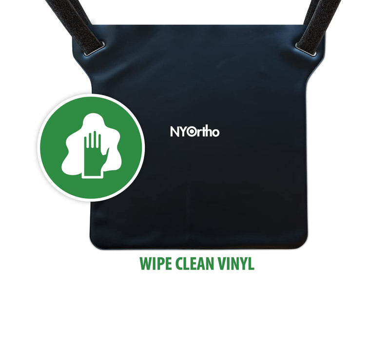 [Australia] - NYOrtho Urinary Drainage Bag Holder - Black Vinyl Catheter Bag Covers with Adjustable Straps - Privacy Bag for Urine, Nephrostomy, or Foley Bags - Hangs Discreetly Under Wheelchair, Geri-Chair, Bed Single (1) 
