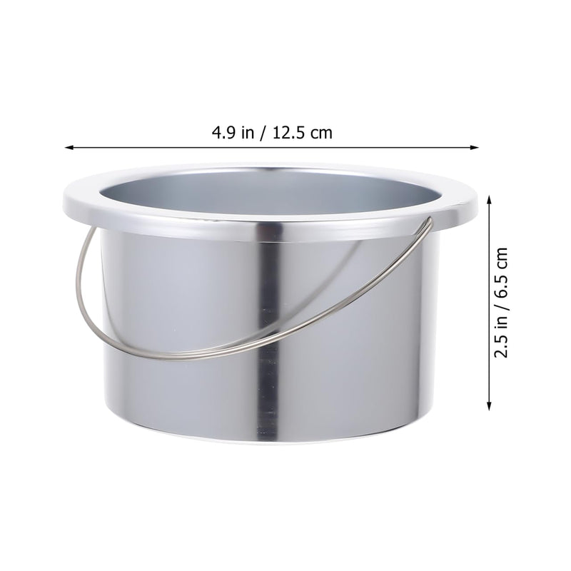 Wax Melter Inner Pot Aluminum Wax Warmer Replacement Bowl for Hair Removal 4.92 Inch Non-Stick Design with Ergonomic Handle for Easy Cleaning