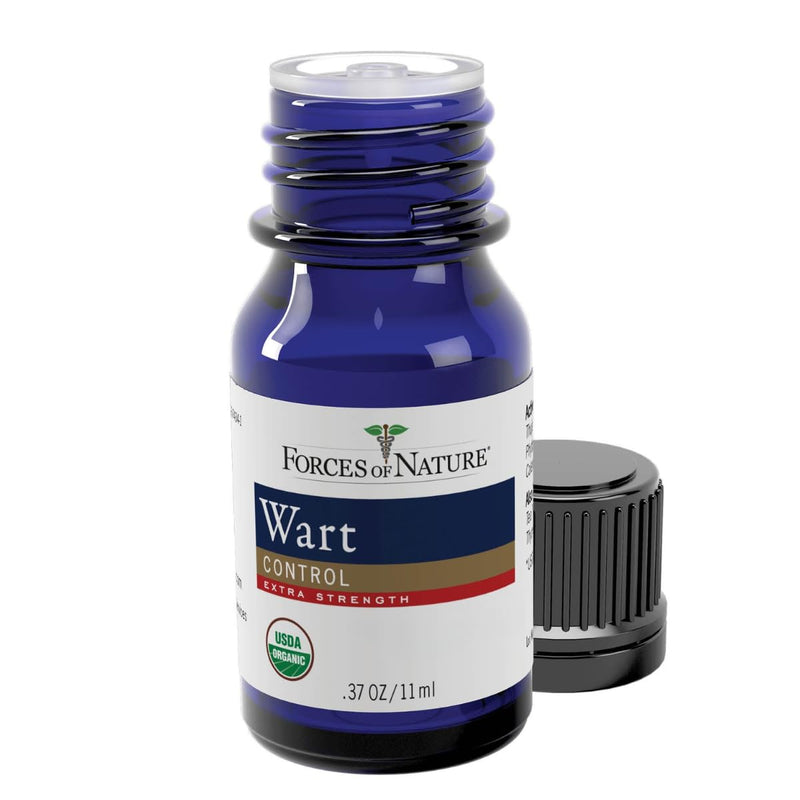 [Australia] - Forces of Nature Wart Control Extra Strength, Organic Homeopathic Medicine for Gentle Removal of Plantar Warts on Feet and Hands, Natural Ingredients, Tea Tree, Northern White Cedar, 11ml ,0.37 fl oz 0.37 Fl Oz (Pack of 1) 