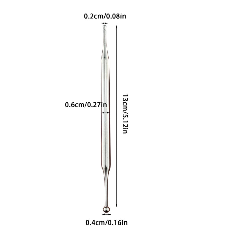 [Australia] - Acupuncture Pen, Dual Head Ear Body Point Probe Tip Acupressure Stainless Steel Facial Reflexology Massage Tool Ear and Body Point Probe Pen 1 
