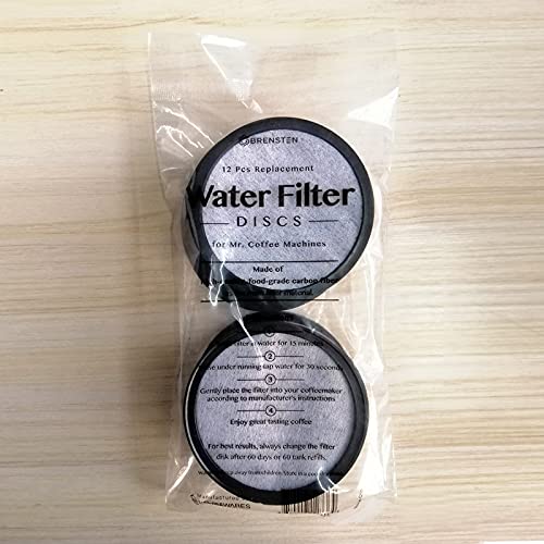 [Australia] - 12-Pack Replacement Charcoal Water Filter Discs for Mr. Coffee Brewers Coffee Machines 