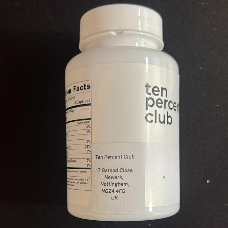 Ashwagandha Capsules - Calm Ease by Ten Percent Club | 90 x 500mg Capsules for Mental Clarity and Focus | Ashwagandha High Strength 500mg Adaptogen & Cortisol Reducing Supplements